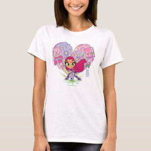 Tien Titans gaan!   Starfire's Heart Punch Graphic T-shirt