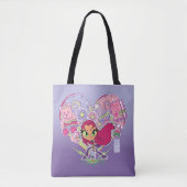 Tien Titans gaan! | Starfire's Heart Punch Graphic Tote Bag (Voorkant)