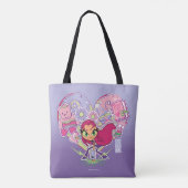 Tien Titans gaan! | Starfire's Heart Punch Graphic Tote Bag (Achterkant)