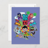 Tien Titans gaan! | Team Arrow Graphic Briefkaart (Voorkant / Achterkant)