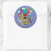 Tien Titans gaan! | Team Arrow Graphic Ronde Sticker (Tas)