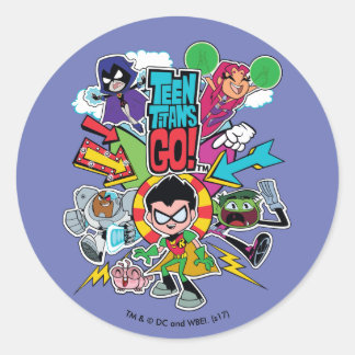 Tien Titans gaan! | Team Arrow Graphic Ronde Sticker