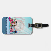 Tien Titans gaan! | Tentacled Monster-benaderingen Bagagelabel (Voorkant horizontaal)