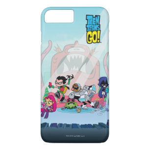 Tien Titans gaan!   Tentacled Monster-benaderingen Case-Mate iPhone Case