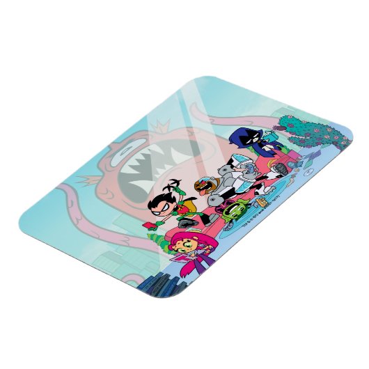 Tien Titans gaan! | Tentacled Monster-benaderingen Magneet (Linkerzijde)