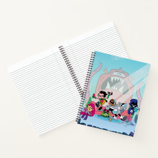 Tien Titans gaan! | Tentacled Monster-benaderingen Notitieboek (Binnen)