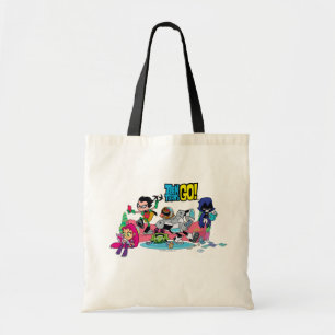 Tien Titans gaan! Tentacled Monster-benaderingen Tote Bag