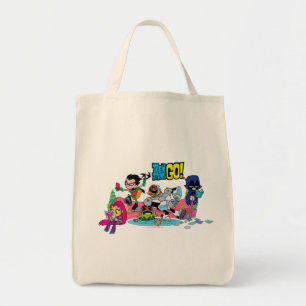 Tien Titans gaan! Tentacled Monster-benaderingen Tote Bag