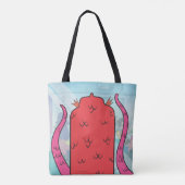 Tien Titans gaan! | Tentacled Monster-benaderingen Tote Bag (Achterkant)