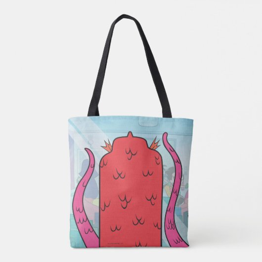 Tien Titans gaan! | Tentacled Monster-benaderingen Tote Bag (Achterkant)