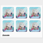 Tien Titans gaan! | Tentacled Monster-benaderingen Vierkante Sticker (Vel)