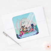 Tien Titans gaan! | Tentacled Monster-benaderingen Vierkante Sticker (Envelop)