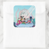 Tien Titans gaan! | Tentacled Monster-benaderingen Vierkante Sticker (Tas)