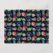 Tien Titans gaan! | Titans Head Pattern Briefkaart (Voorkant)