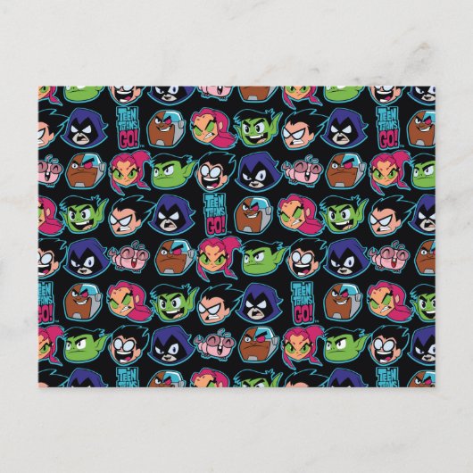 Tien Titans gaan! | Titans Head Pattern Briefkaart (Voorkant)
