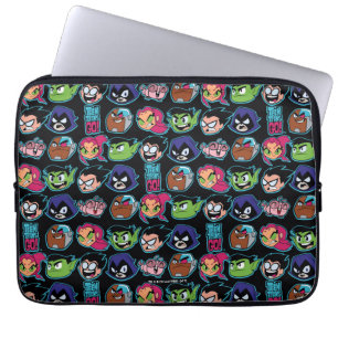 Tien Titans gaan!   Titans Head Pattern Laptop Sleeve