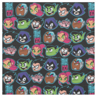 Tien Titans gaan! | Titans Head Pattern Stof