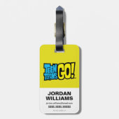 Tien Titans gaan! | Titans Tower Collage Bagagelabel (Achterkant verticaal)