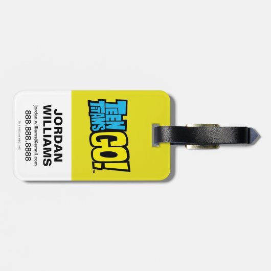 Tien Titans gaan! | Titans Tower Collage Bagagelabel (Achterkant horizontaal)