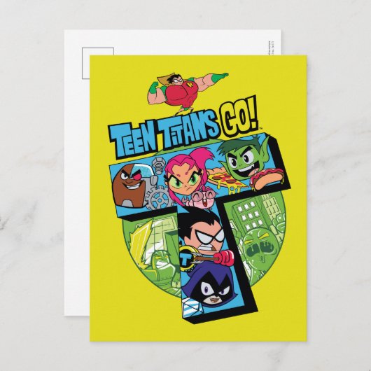 Tien Titans gaan! | Titans Tower Collage Briefkaart (Voorkant / Achterkant)