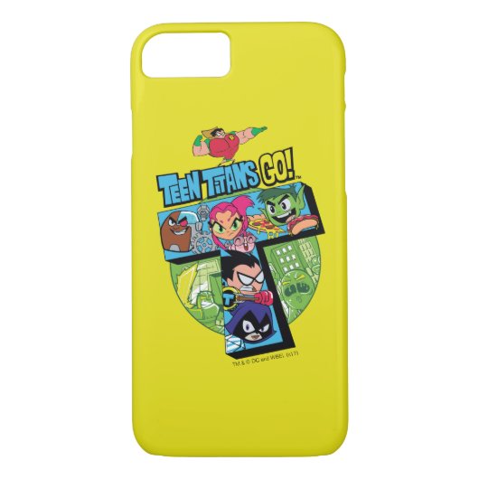 Tien Titans gaan! | Titans Tower Collage Case-Mate iPhone Case (Achterkant)