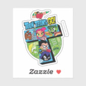 Tien Titans gaan! | Titans Tower Collage Sticker (Vel)