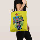 Tien Titans gaan! | Titans Tower Collage Tote Bag (Dichtbij)