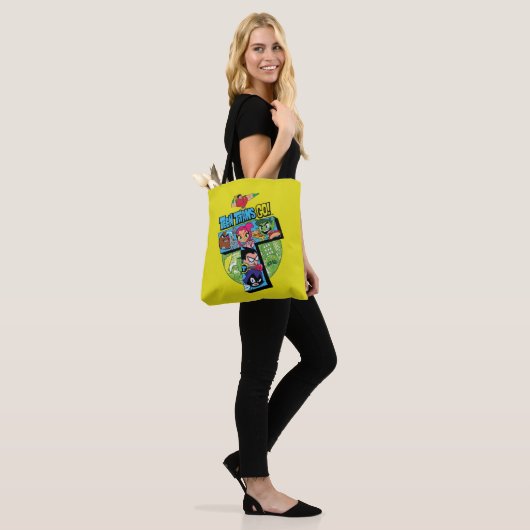 Tien Titans gaan! | Titans Tower Collage Tote Bag (Op model)