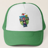 Tien Titans gaan! | Titans Tower Collage Trucker Pet (Voorkant)