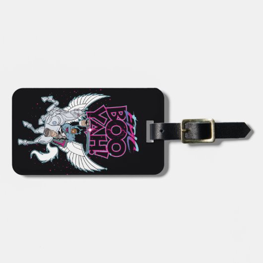 Tien Titans gaan! | Warrior Cyborg Riding Pegasus Bagagelabel (Voorkant horizontaal)