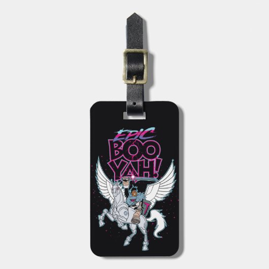 Tien Titans gaan! | Warrior Cyborg Riding Pegasus Bagagelabel (Voorkant verticaal)