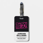 Tien Titans gaan! | Warrior Cyborg Riding Pegasus Bagagelabel (Achterkant verticaal)