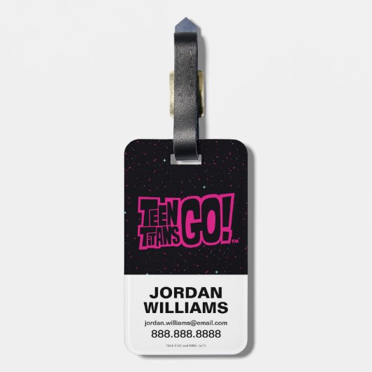 Tien Titans gaan! | Warrior Cyborg Riding Pegasus Bagagelabel (Achterkant verticaal)