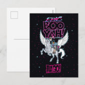 Tien Titans gaan! | Warrior Cyborg Riding Pegasus Briefkaart (Voorkant / Achterkant)