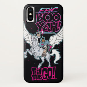 Tien Titans gaan!   Warrior Cyborg Riding Pegasus Case-Mate iPhone Case