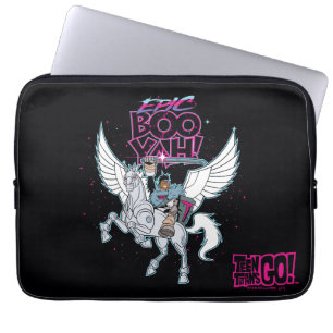 Tien Titans gaan!   Warrior Cyborg Riding Pegasus Laptop Sleeve
