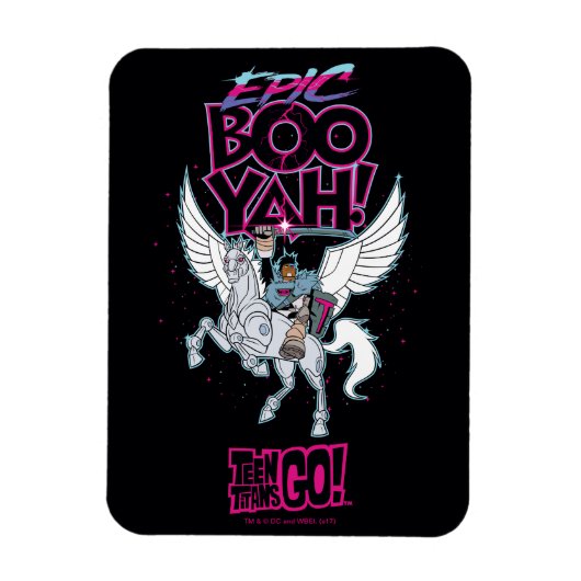 Tien Titans gaan! | Warrior Cyborg Riding Pegasus Magneet (Verticaal)