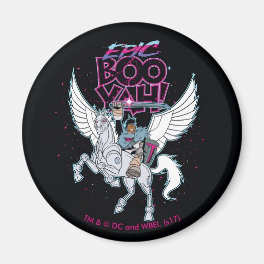 Tien Titans gaan! | Warrior Cyborg Riding Pegasus Magneet (Voorkant)