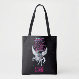 Tien Titans gaan!   Warrior Cyborg Riding Pegasus Tote Bag