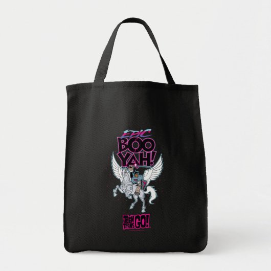 Tien Titans gaan! | Warrior Cyborg Riding Pegasus Tote Bag (Voorkant)