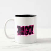 Tien Titans gaan! | Warrior Cyborg Riding Pegasus Tweekleurige Koffiemok (Links)