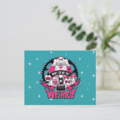 Tien Titans gaan! | "We Ride" Retro Moto Graphic Briefkaart (Staand voorkant)