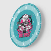 Tien Titans gaan! | "We Ride" Retro Moto Graphic Grote Klok (Hoek)