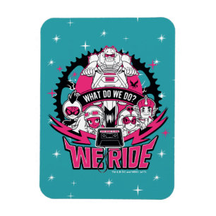 Tien Titans gaan!   "We Ride" Retro Moto Graphic Magneet