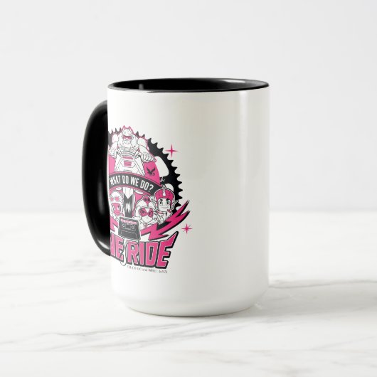 Tien Titans gaan! | "We Ride" Retro Moto Graphic Mok (Voorkant links)