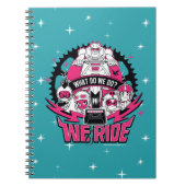 Tien Titans gaan! | "We Ride" Retro Moto Graphic Notitieboek (Voorkant)