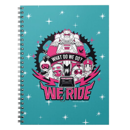 Tien Titans gaan! | "We Ride" Retro Moto Graphic Notitieboek (Voorkant)