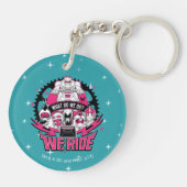Tien Titans gaan! | "We Ride" Retro Moto Graphic Sleutelhanger (Achterkant)