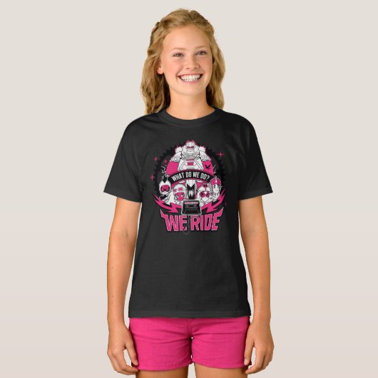 Tien Titans gaan! | "We Ride" Retro Moto Graphic T-shirt (Voorkant volledig)