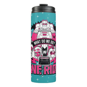 Tien Titans gaan!   "We Ride" Retro Moto Graphic Thermosbeker